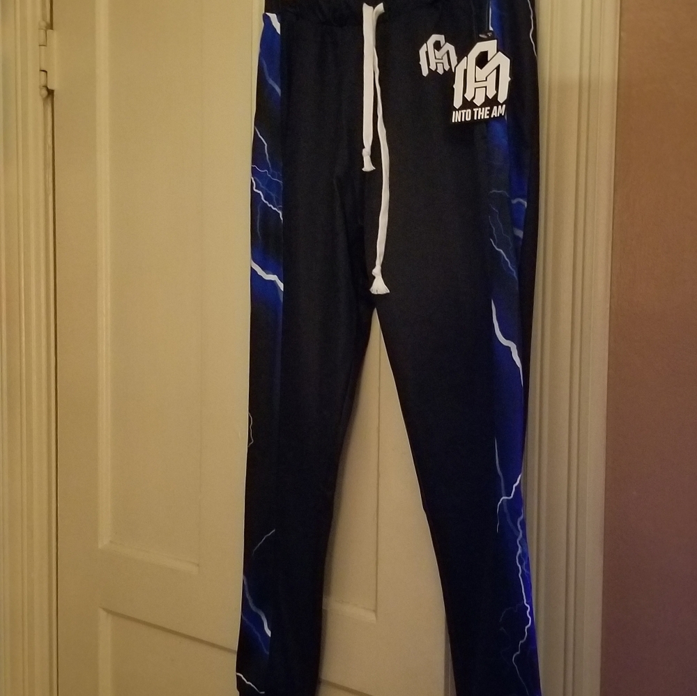 XL & L Blue Lightning SidePrint Joggers